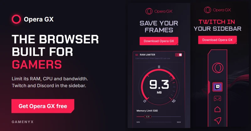 Opera GX, the browser for gamers. Get Opera GX free.